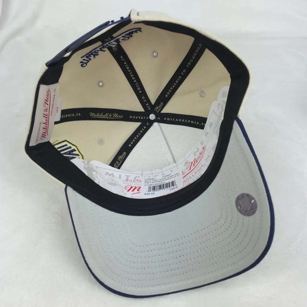 Nashville SC Mitchell & Ness MLS Pro Fit Snapback Hat Cap Flipped 3D‎ Logo NWT